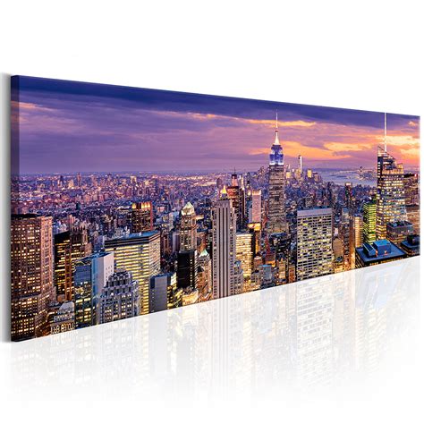 Weitere ideen zu skyline malerei, nyc skyline, leinwand ideen. Vlies LEINWAND BILDER New York Skyline Stadt WANDBILDER ...