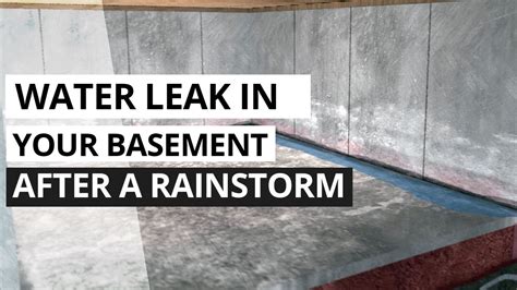 Maybe you would like to learn more about one of these? Water Leak in Basement After Rain Animation - YouTube