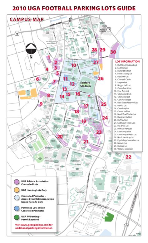 Clemson Football Parking Map Lot 12