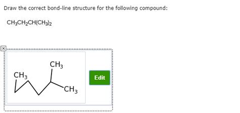 Draw A Bond Line Structure For Each Of The Following Compounds