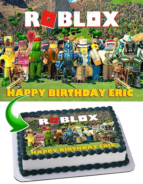 Roblox Edible Cake Image Topper Personalized Picture 14 Sheet 8x105