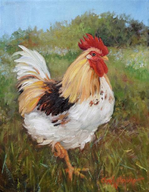 Rooster Painting Rooster 116 Original Oil Painting11x14 Etsy