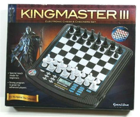 Excalibur Kingmaster Iii 3 Electronic 2 In 1 Chess Checkers Set 911e