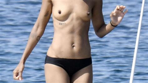 Leaked Marlene Mourreau Sunbathing Topless On A Yacht