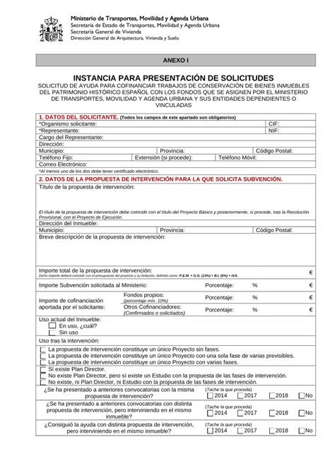 Pdf Instancia Para PresentaciÓn De Solicitudes€ · Datos De La