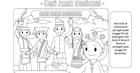 Sketsa Mewarnai Gambar Mewarnai Tema Hari Anak Nasional Lengkap Terupdate