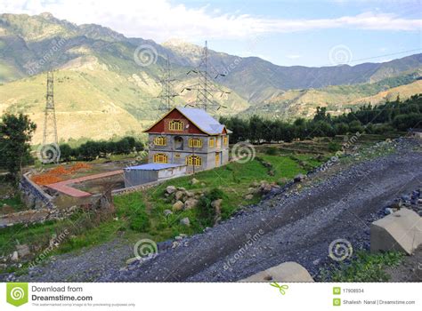 A Lonely House In Ladakh Landscape Stock Photo Image Of Contrast