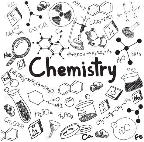 Chemistry Science Theory And Bonding Formula Equation Doodle Royalty