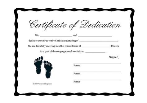 18 Baby Dedication Certificate Template Free Download Baby