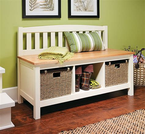 Mudroom Storage Bench Woodworking Project Woodsmith Plans