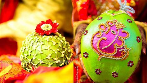 Latest Decorative Idea Of Coconut For Wedding Kobbari Bondam