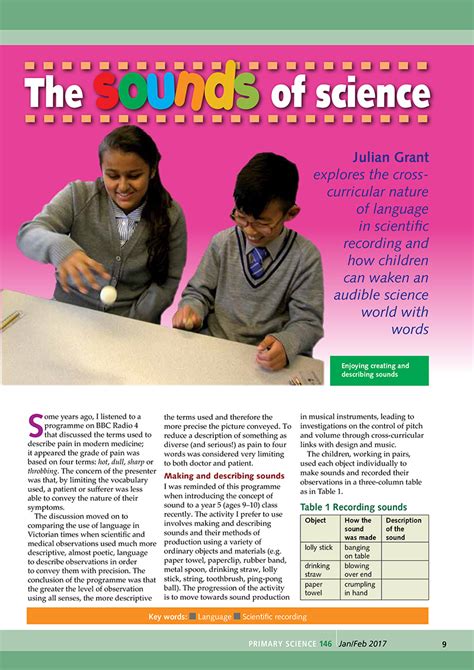 Primary Science Magazine Article Bridgewater School