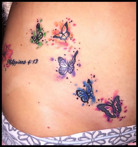 I Love My New Watercolor Butterflies With Images Butterfly Tattoos
