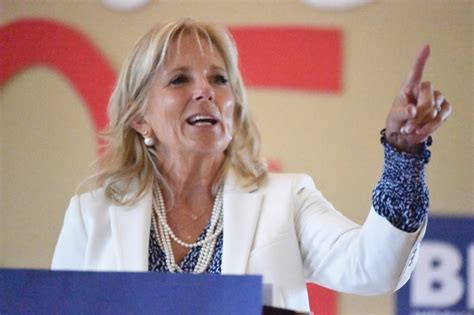 Jill biden holds two master's degrees and a doctorate in education from the university of one writer in the wall street journal seems to think so, at least when it comes to jill biden, who has a. Jill Biden campaigns on unity theme at Germantown ...