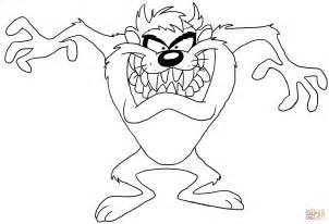 Tazmanian Devil Coloring Pages Learny Kids