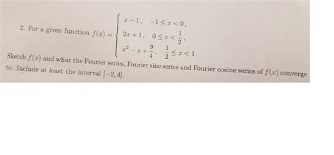 Solved For A Given Function F X {x 1 1