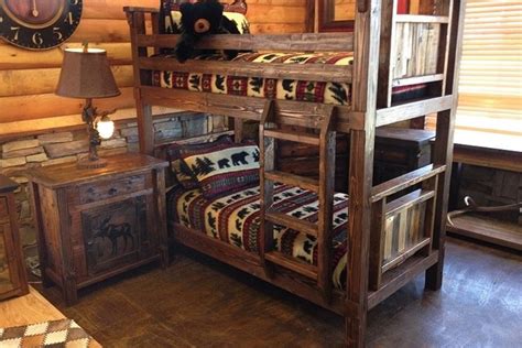 19 Beautiful Rustic Woodworking Projects Rustic Bunk Beds Log Bunk