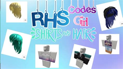 Watch this video to learn how to use these codes not promo. RHS: GIRL OUTFIT & HAIR CODES| Roblox Highschool ...
