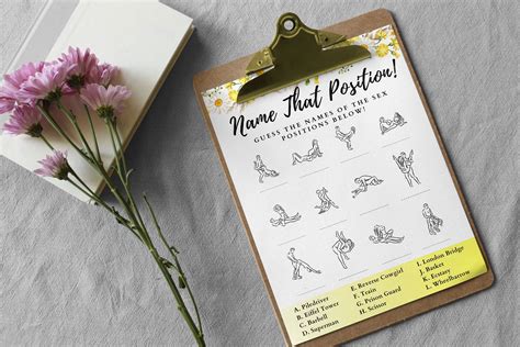 Name That Position Game With Answer Key Dirty Bachelorette Etsy