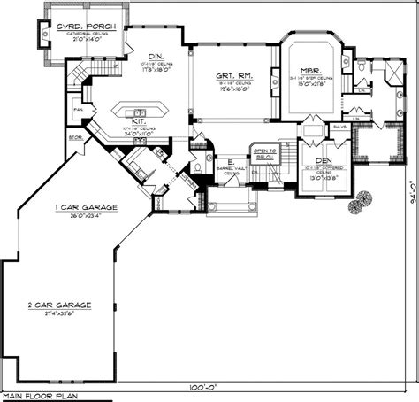 Awesome 4 Car Garage House Plan Angled One Story Ranch With Living