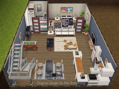 Here are some of the teenage. Front view of club owner's basement crash pad. In my Sims ...