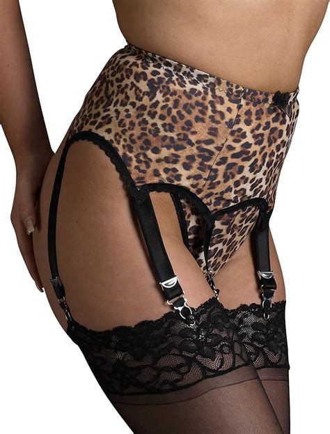 Nancies Lingerie Leopard Print Suspender Garter Belt Strap Options Fp Strap