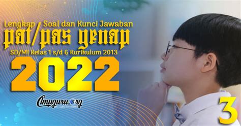 Soal Pat Kelas 3 Tema 5 Sd Tema 8 Tahun 2022 Dan Jawabannya