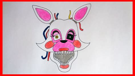 How To Draw Mangle Five Nights At Freddys Characters Youtube