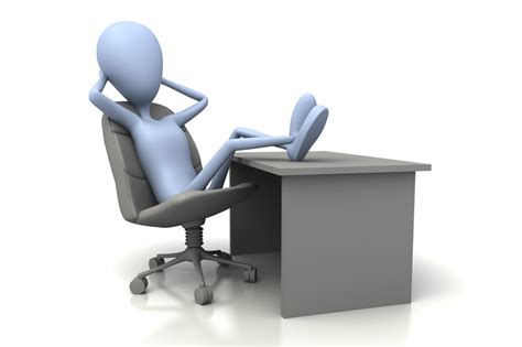 Stickman Relaxing At Office Desk Foto De Stock Gratis Freeimages