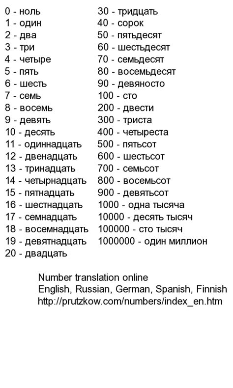 Online free ai russian to english translator powered by google, microsoft, ibm, naver, yandex and baidu. Spanish Number Translator online English German Russian ...