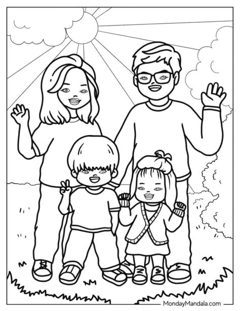 Preschool Family Coloring Pages
