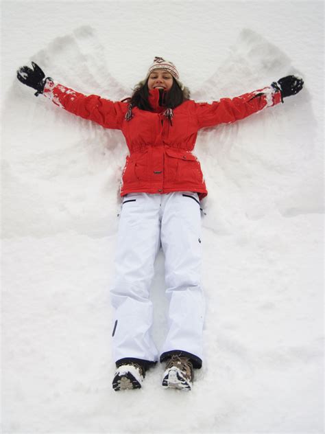 Making Snow Angel Free Stock Photo Public Domain Pictures