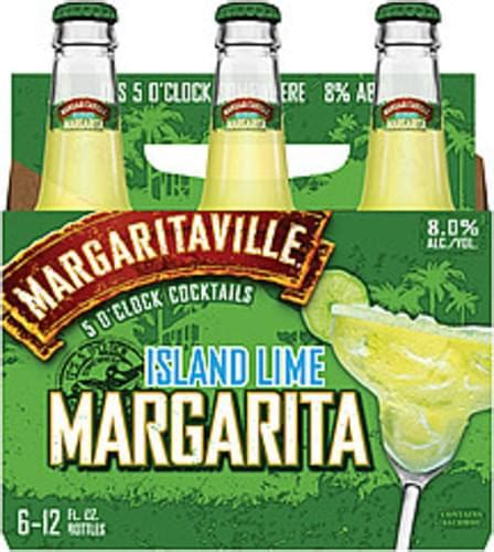 Margaritaville Spirits Island Lime Margarita 12 Oz 5 Oclock Cocktails 6 Pkg Nutrition