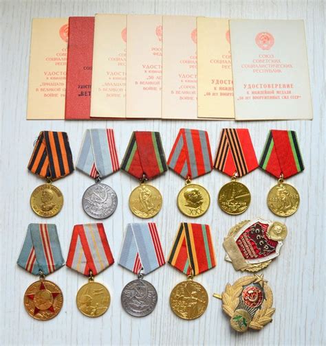 Russia Lot Of 12 Military Medals 7 Documents Catawiki