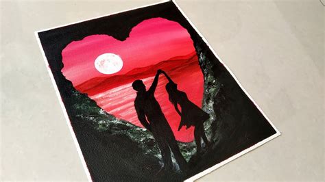 Valentines Specialstep By Step Acrylic Painting Tutorial For