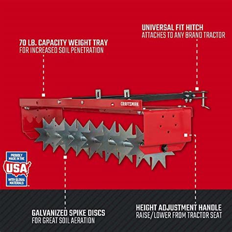 Craftsman Cmxgzbf7124336 36 Inch Tow Spike Aerator Redblack Pricepulse