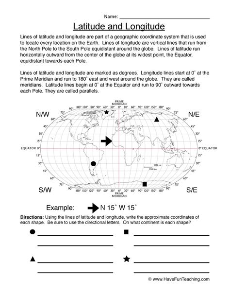 Using Latitude And Longitude Worksheet By Teach Simple