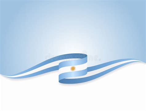 Fondo Abstracto Ondulado De Bandera Argentina Ilustración Vectorial Ilustración Del Vector