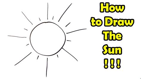 How To Draw The Sun In 20 Seconds Very Easy For Kids Youtube