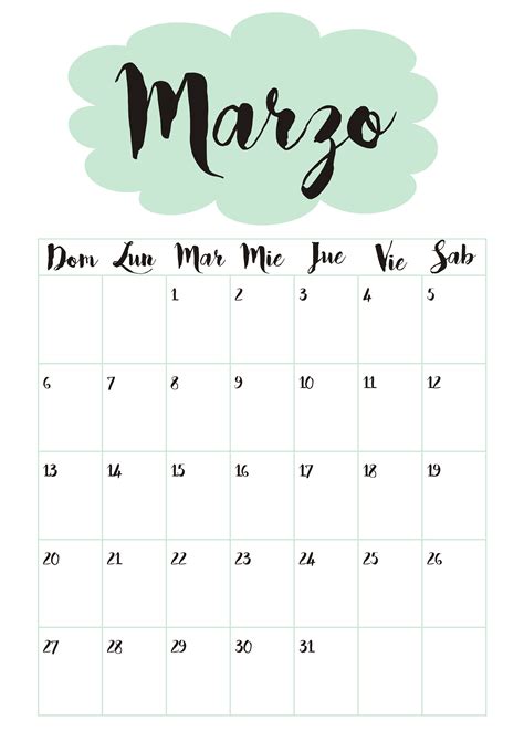 Calendario 3 Marzo Calendario Para Escribir Calendario Tumblr