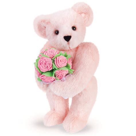 15 Pink Rose Bouquet Teddy Bear In Classic Teddy Bears Made In The Usa