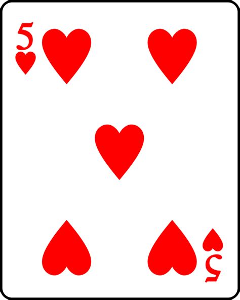 Fileplaying Card Heart 5svg Wikimedia Commons