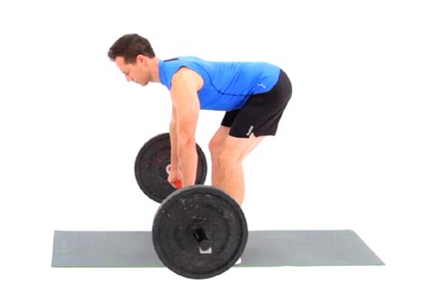 Without bending elbows, bring right arm to the floor above your. Barbell Rows vs. T-Bar Rows | LIVESTRONG.COM