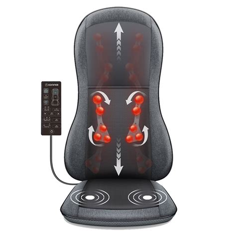 Comfier Shiatsu Back Massager With Heat 10 Massage Nodes Massage Chair Pad 2d 3d Seat Cushion