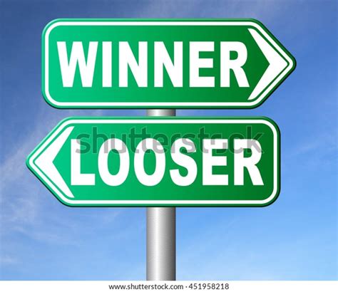 Winner Looser Win Loose Sports Game Stock Illustration 451958218