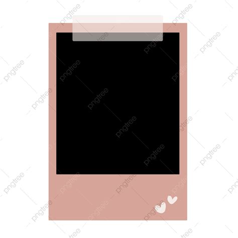 Polaroid Tape Png Image Pink Polaroid Photo Frame With Transparent