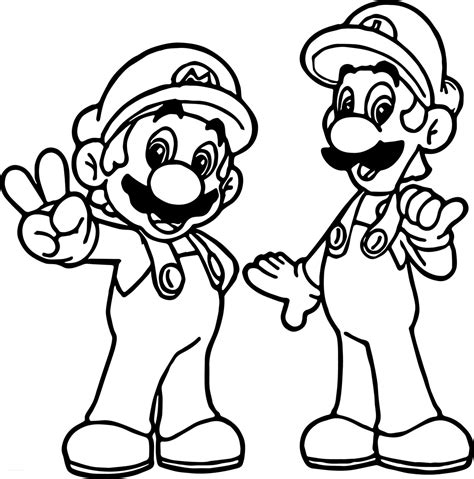 Kolorowanka Mario I Lugi Dwaj Przyjaciele Do Druku I Online