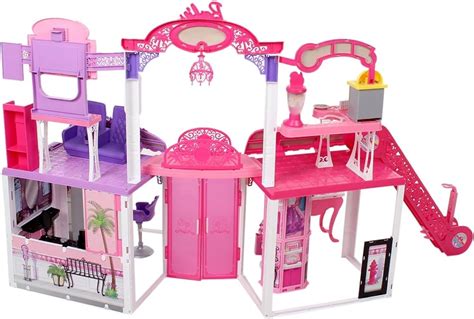 Barbie Malibu Ave 2 Story Mall With Dolls 50 Pieces 2 Tall 4 Wide