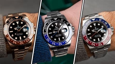 Hands On The 3 New Rolex Gmt Master Ii Pepsi Batman And Root Beer Youtube