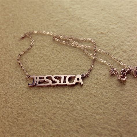 Get the best deals on rose gold name necklace and save up to 70% off at poshmark now! Solid Rose Gold Jessica Style Name Necklace